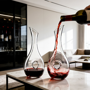 Carafe à whisky en verre moderne faite à la main sur mesure pour le vin et l'utilisation en restaurant - Product Image 5