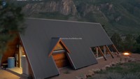 Skyacross CX2608 Tiny House de Luxe en Forme de A, Cabine Triangulaire de 20 pieds pour Glamping, Cabane Préfabriquée pour Hôtel, Jardin, Maison