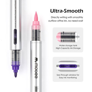 Set di pennarelli acrilici Mobee P-9101/60 Direct Liquid Multicolor Paint Pens con punta a pennello e doppia punta per pittura e progetti artistici - Product Image 3