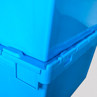 Boîte de rangement empilable en plastique PP entièrement silencieux, conteneur de stockage avec couvercle fixé, fourre-tout pour distributeur, XC604033C