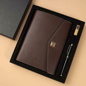Wholesale Promotional Luxury Business Gift Note Book Pen and USB Sets Personalized Custom <b>Journal</b> Notebook Corporate Gift Set - Product Image 3
