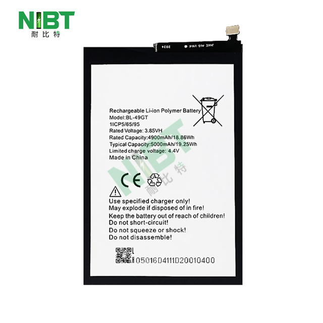 NIBT Factory Wholesale 100% 0 Cycle Rechargeable Mobile Phone Battery 4900mAh BL-49GT Replacement Batterie for TECNO
