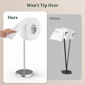 Support mural moderne et écologique en acier inoxydable pour <span class=keywords><strong>rouleau</strong></span> de <span class=keywords><strong>papier</strong></span> toilette, idéal pour salle de bain, cuisine et salon – Meilleures ventes - Product Image 3