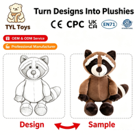 Peluche d'animal de la forêt, plusieurs tailles, rembourrage en coton PP, Tigre, Lion, Éléphant, Raton laveur, pour cadeau de parc animalier, OEM personnalisé