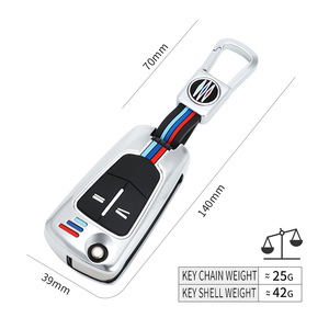 Custodia per Chiavi Auto in Lega di Zinco e Gel di Silice per Opel Astra Insignia Antara Meriva Zafira, Portachiavi e Accessori - Product Image 4