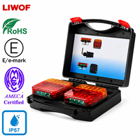 Nouveau kit de feux arrière LED magnétiques sans fil certifiés E-mark Brightway, haute luminosité, portable, étanche IP67, 12V, orange