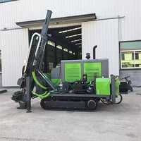 Machine de forage de puits d'eau à moteur diesel sur chenilles, équipement de forage portable pour l'exploration géologique