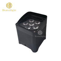 Luz LED Par Can para Escenario, 6x18w, 8800mah, Funciona con Batería, Control Remoto IR Inalámbrico, Iluminación DJ