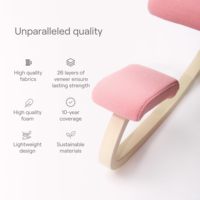 Chaise ergonomique à genouillères avec dossier et siège rembourré, tabouret à bascule pour genoux, pour une posture active et corrigeante, idéale pour la maison, le bureau et le bar.