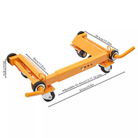 Crics hydrauliques en acier de 4 tonnes, 4 leviers, chariot de positionnement, cric à roues, cric à pédale à cliquet, pour voitures et camions