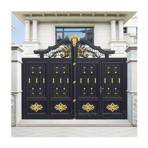 CBMmart – conception de porte principale en fer forgé, modèles de porte d'entrée de jardin en métal, clôture électrique, moteur coulissant en treillis, portes d'accès manuel - Product Image 1