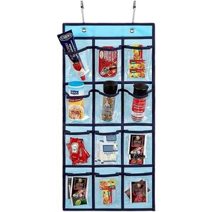 Hanging Closet Organizer 12 Pockets Blue Over The Door <b>Storage</b> <b>For</b> Phones Jewelry Socks Underwear Rectangle Non Woven Fabric - Product Image 3