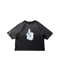 Camiseta con Diseño Personalizado para Hombre, Estilo Urbano, Corte Recortado, Tejido Grueso, Lavado Ácido Vintage, 100% Algodón - Product Image 1