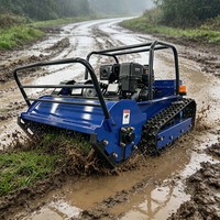Tondeuse à fléaux télécommandée sans fil 4 temps certifiée CE & EPA pour terres agricoles et pentes montagneuses