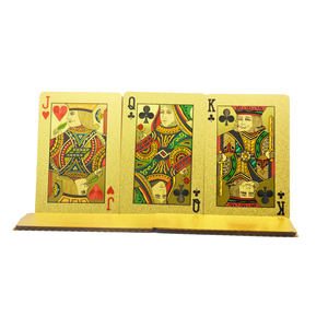 Cartas de póker de oro impresas de encargo con adulto acabado metálico - Product Image 3