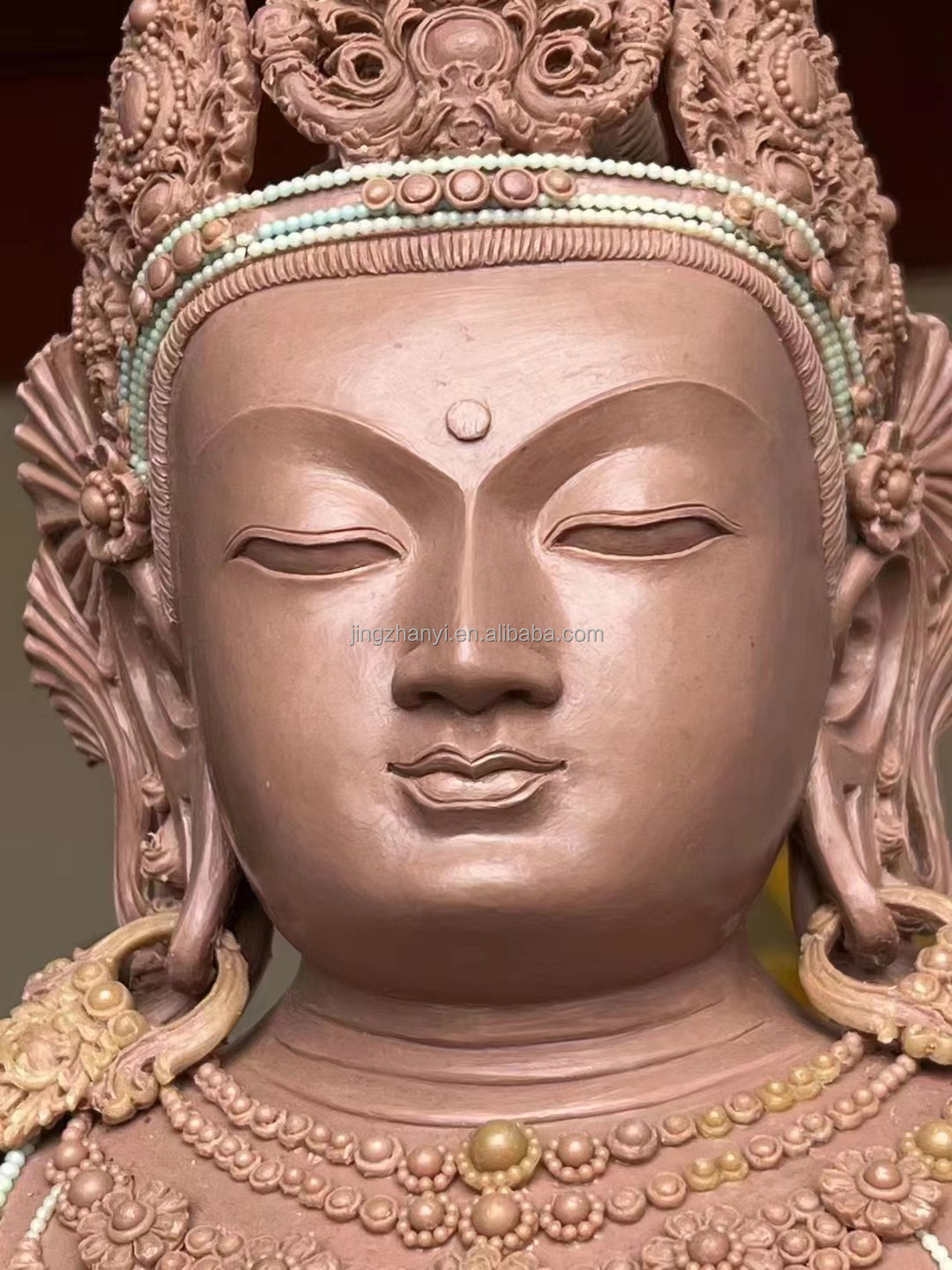 中国寺院金属仏像装飾カスタマイズ可能な金属装飾金型手彫り仏ロジウム