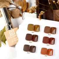 Classiques Essentiels Automne/Hiver BD – 12 Couleurs Marron Café – Vernis à Ongles Gel Haute Couvrance Sans HEMA Semi-Permanent Soak Off