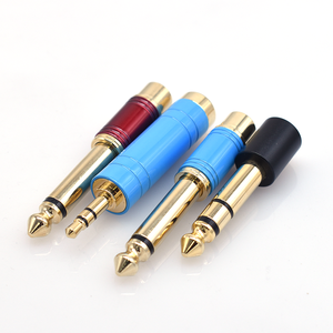 Adaptador de Audio Chapado en Oro de 6.35mm a <span class=keywords><strong>RCA</strong></span>, Convertidor de <span class=keywords><strong>Jack</strong></span> de 3.5mm a 6.35mm - Product Image 1
