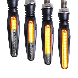 12V Cafe racer xe máy chu kỳ chỉ số 12 cái 335 Led vàng chảy ánh sáng blinkers bật đèn tín hiệu cho xe máy - Product Image 2