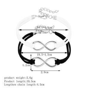 <span class=keywords><strong>Bracelet</strong></span> en cuir suédé avec charme <span class=keywords><strong>infini</strong></span> fait à la main par le fabricant, fermeture réglable, charme <span class=keywords><strong>infini</strong></span>, <span class=keywords><strong>bracelet</strong></span> pour femmes - Product Image 2