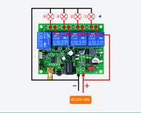 Télécommande universelle sans fil FANWELL 433Mhz, code d'apprentissage 1527, 4 boutons, antenne en plastique, portée 100m pour lampes, portails et portes