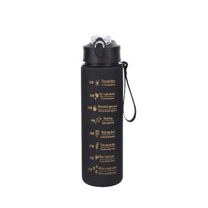 Gradient Color Sports Water Bottle 130g Portable With Time Markings For Daily Hydration - Product Image 5