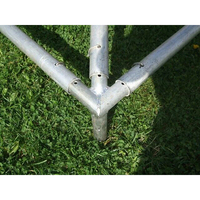 Tente de réception robuste TENTCHO en aluminium et PVC pour événements, capacité 200 personnes, extérieur, 10x10, pour mariages