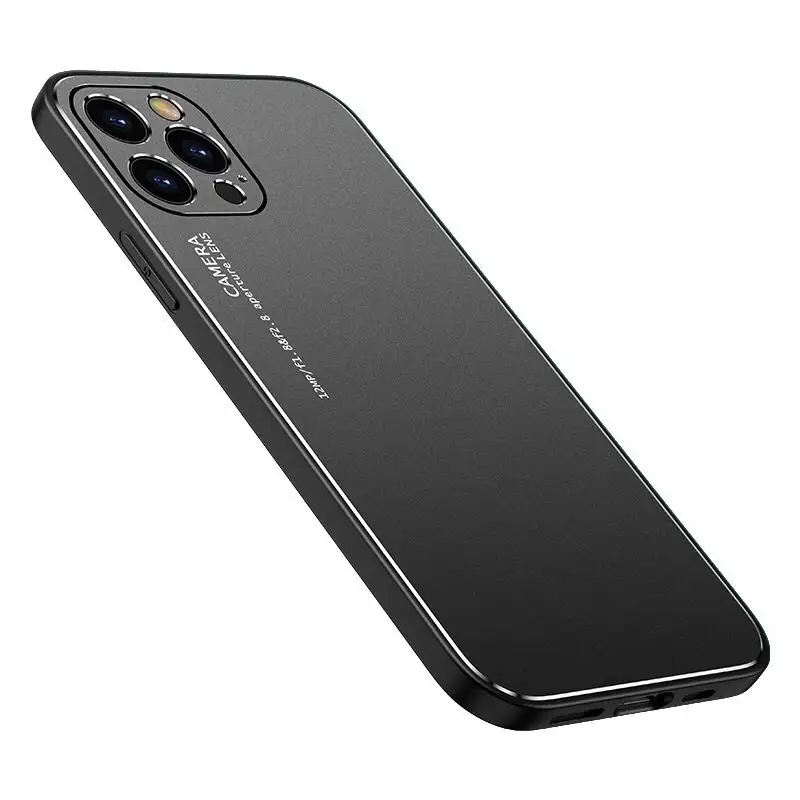 Супер тонкий 0,5 мм Матовый металлический корпус из алюминиевого сплава металлический чехол для iphone 12 iPhone 12 pro