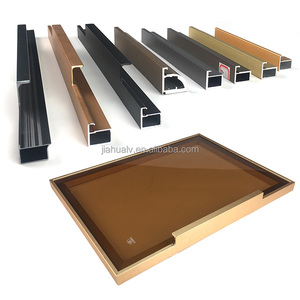 质量好的家具C型厨房衣柜铝制手形手柄黑色手柄 - Product Image 2