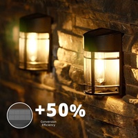 Lampe murale solaire, éclairage extérieur, lampadaire de jardin, lampe à encastrer dans le sol, lampe de pelouse IP44 LED 3000K 360 AA Battery FCC