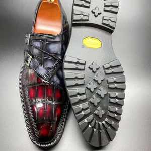 รองเท้าเดรสผู้ชาย <span class=keywords><strong>Goodyear</strong></span> รุ่นหรูหรา ไซส์ใหญ่ หนังจระเข้แท้ รองเท้าทางการคุณภาพสูงสำหรับผู้ชาย รองเท้าทำงานสำหรับผู้ชาย - Product Image 5