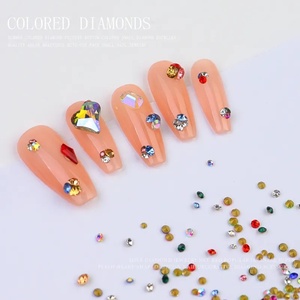 OLeeya 1440 pièces Strass en cristal pour nail art, verre super brillant à fond pointu, diamants scintillants, plusieurs tailles, accessoires de manucure - Product Image 6
