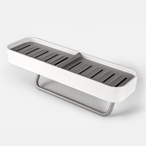 Jabonera Simple Rectangular de Material ABS con Drenaje Automático, Instalación con Ventosa, Estante de Almacenamiento para Baño y Cocina, Diseño Minimalista - Product Image 4
