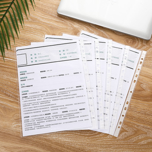 Lidemei 11-Hole Transparent Document Bag <b>A4</b> Size PVC Binder Protector File Organizer Loose-Leaf <b>Folder</b> Accessory - Product Image 3