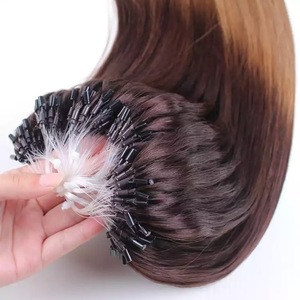 Jasmine Beauty <b>Micro</b> Loop Hair <b>Extensions</b> keratin tip Human Hair Soft Glue With <b>Micro</b> Loop Line Straight Natural Hair MicroLink - Product Image 5