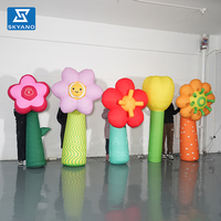 Fleurs géantes debout fleurs gonflables sculpture fleur gonflable pour décoration