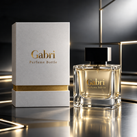 Flacon de parfum vide transparent 30ml 100ml, flacon de parfum carré 50ml en verre, emballage de luxe pour flacon de parfum avec étiquette privée OEM