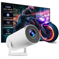 Projecteur portable Kingsway Android 11, WiFi 5G, home cinéma LCD 720p, mini projecteur intelligent stéréo HY300PRO, version de projection d'écran