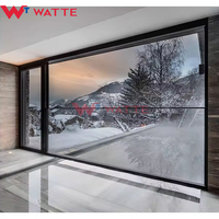 Fenêtres en verre de balcon électriques de haute qualité fenêtre rétractable coulissante verticale motorisée en aluminium enduit de poudre