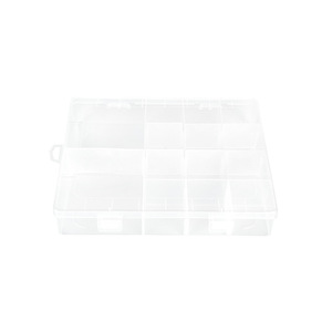 Multi Compartment Transparent Plastic Storage Box 20x16.2x3.5cm For Cosmetics Jewelry Stationery Tools Office Organizer - Product Image 4