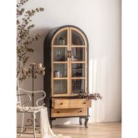 Buffet/Meuble de Rangement Rustique Vintage Français en Bois, Armoire Moderne Polyvalente pour Chambre et Salon