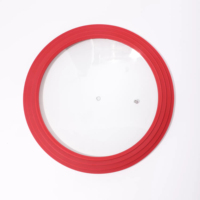 Couvercle en silicone universel avec rebord en verre trempé et joint de sortie de vapeur pour casseroles et ustensiles de cuisson