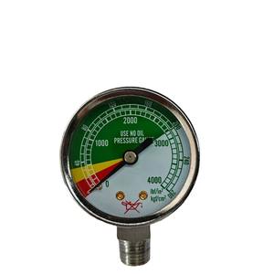 Brass Bottom Mounted Barometer Threaded Pipe <b>Pressure</b> <b>Gauge</b> with Pointer Display - Product Image 1