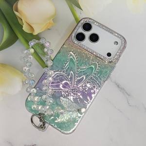 Funda de Teléfono Móvil de Lujo con Pedrería para iPhone X, Xr, Xs Max, 11, 12, 13, 14, 15, 16, 17 Pro Max, Fundas de Teléfono con Diseño de Mariposa para <span class=keywords><strong>Redmi</strong></span> 14C - Product Image 4