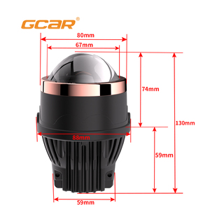GCAR M630 Phare antibrouillard projecteur <span class=keywords><strong>bi</strong></span>-LED tricolore 3 pouces à double réflecteur 55W étanche IP67 Remplacement automobile universel - Product Image 2