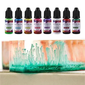 24 색 10ml 수지 안료 DIY UV 에폭시 수지 금형 촛불 비누 염료 액체 착색제 보석 만들기 용품 수지 공예