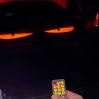 Panneau souple universel flexible 38x10cm avec éclairage LED Devil Eyes pour accessoires de voiture et de camion