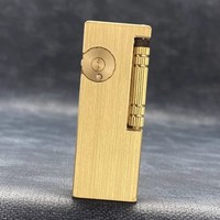 Briquet en laiton, nouveau modèle, allumage latéral, à kérosène, coupe-vent, haute étanchéité, avec mécanisme de glissement fin et roue de sable, minimaliste