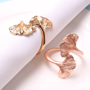 Wholesale Custom Stocked Zinc Alloy Gold Plated Deer Napkin Ring Wedding Favors American Style Eco-Friendly Durable 4cm Width - Product Image 3