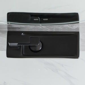 Nouveauté Noir <span class=keywords><strong>Lave</strong></span>-mains Salle de bain Céramique Rectangulaire Petit évier mural suspendu Lavabo - Product Image 1